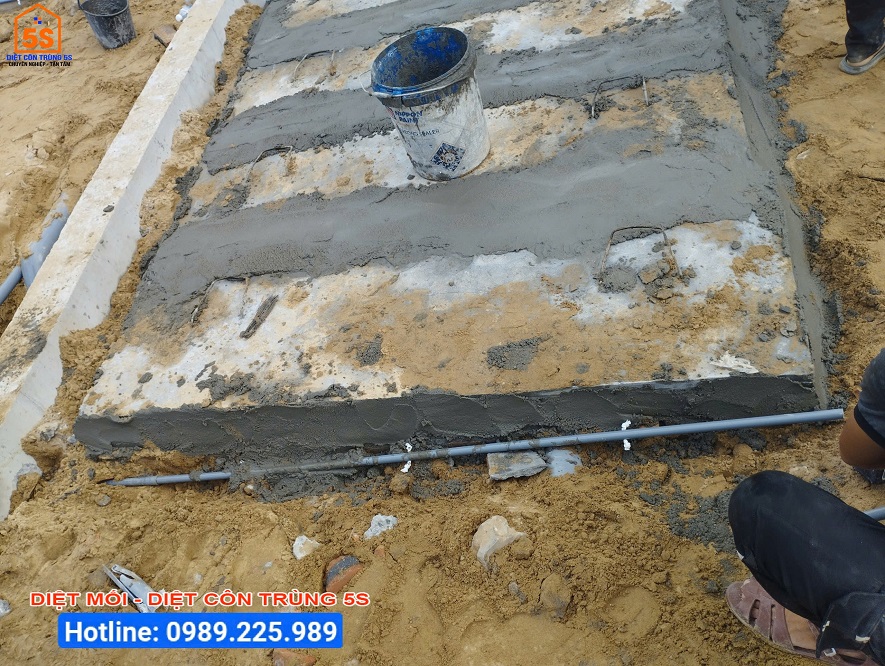 Diệt mối tận gốc cho quán tạp hóa chị Thương tại huyện Hòa Vang, Đà Nẵng 16 Chống mối nền móng tại Hòa Phú 27 - TP Đà Nẵng